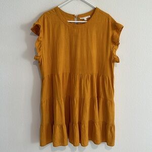 Adyson Parker Yellow Linen Blend Tiered